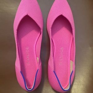 Rothy’s pointed toe pink flats size 6.5